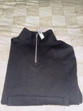 Victoria's Secret PINK women’s Black Half-Zip Sweater